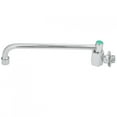 thumbnail image 1 of Copper Alloy Silver Wall‑Mounted 360 Degree Rotating Faucet Semi‑Automatic Kitchen Water Tap(25cm ), 1 of 6