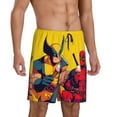 thumbnail image 2 of Wolverine Pajama Shorts for Men, Summer Graphic Lounge Pajama Bottoms Soft Sleep Pjs Pants with Drawstring & Pockets, 2 of 8