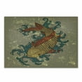 thumbnail image 1 of Japanese Cutting Board, Grunge Style Oriental Water Koi Carp Fish Aquatic Theme Distressed Pattern, Decorative Tempered Glass Cutting and Serving Board, Small Size, Multicolor, by Ambesonne, 1 of 1