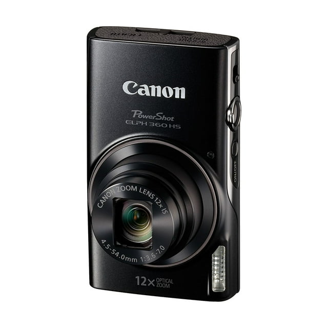 Cámara Digital Canon PowerShot ELPH 360 Zoom Óptico 12x Estabilización de Imagen Wi-Fi NFC Negro