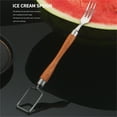 thumbnail image 5 of Snmubt Watermelon Cutter 2-In-1 Watermelon Fork Slicers Summer Watermelon Cutting Artifact Stainless Steel Fruit Forks Slicers Knife For Family Parties Camping (Brown), 5 of 9