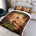 thumbnail image 3 of Los Cazadores del Arca Perdida Conjunto de sábanas temático, trío de piezas, cómodo y amigable con la piel, diseño único, regalo de decoración para el hogar para familiares, amigos y fans,135cm *200cm, 3 of 6