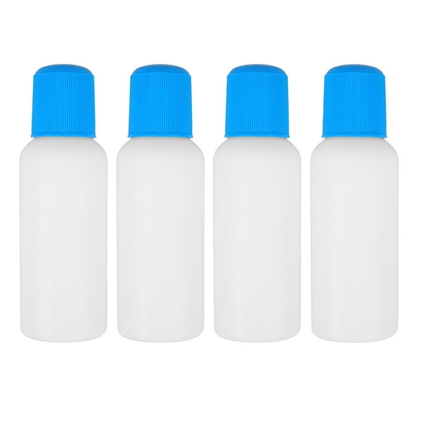 4 Uds botella aplicadora de cabeza de esponja recargable de 100ml para aplicación de líquidos botellas de plástico vacías para uso cosmético artesanal