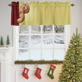 thumbnail image 4 of Christmas Gingerbread Man Valances for Windows, 42 x 18in, Red Buffalo Plaid Retro Funny Rod Pocket Kitchen Valance Curtain Light Filtering Window Treatments for Living Room Bedroom, 1 Panel, 4 of 7