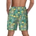 thumbnail image 4 of Haiem Animals with Leaf Mens Swim Trunks with Compression Liner 2 in 1 Swimming Shorts Stretch Swimwear Quick Dry,Board Shorts-Medium, 4 of 9