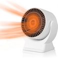 thumbnail image 1 of Quiet Economy Space Heater, Portable Electric Fan Heater, Mini Portable Fan Heater, 800w Fan Heater, Small Space Heater with Desktop Thermostat (white, 1 of 5