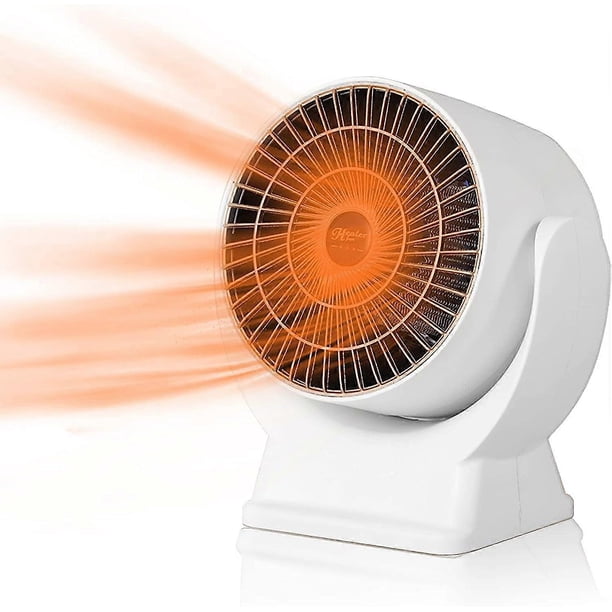 Quiet Economy Space Heater, Portable Electric Fan Heater, Mini Portable Fan Heater, 800w Fan Heater, Small Space Heater with Desktop Thermostat (white