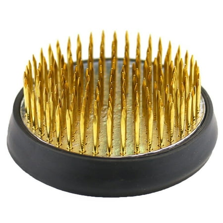 

NUOLUX 34mm Copper Needle Flower Arrangement Round Flower Arrangement Pin Comes with Rubber Gloves (Black)