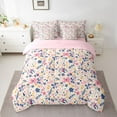 thumbnail image 2 of Castle Fairy Chic Floral Flowers Boy Girl Bedding Comforter Set 7pcs,Spring Garden Queen Bedding Sets Super Cozy,Dreamy Princess Queen Sheet Sets,Super Cozy Room Decor,Reversible, 2 of 8