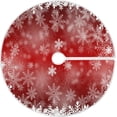 thumbnail image 1 of FMSHPON Snowflake Santa Xmas Tree Xmas Christmas Tree Skirt Stand Mat for Holiday Party Decoration Indoor Outdoor 48 inches, 1 of 6