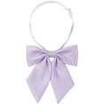 thumbnail image 1 of INSPIRE CHIC Corbatas Metálicas Brillantes para Mujeres, Corbatas Sólidas Preatadas, Lindos Lazos Color Lavanda, Talla Única, 1 of 6