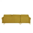 thumbnail image 3 of Lifestyle Solutions Leland Sectional Sofa in Yellow Fabric Upholstery, 3 of 7