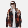 thumbnail image 2 of Vsdgher Chemises à Capuche Imprimées Panda Rouge Automne pour Hommes Femmes, Manches Longues Protection Solaire Pêche pour Course Natation-Petit, 2 of 7