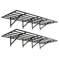 thumbnail image 1 of Heavy Duty Collapsible Garage Wall Shelves 2-Pack – 800 lbs Capacity Metal Storage Rack with Hooks – Wall Mounted Floating Shelving Unit for Garage, Utility Room, Sports Gear – 75.2x24 inch, 1 of 8