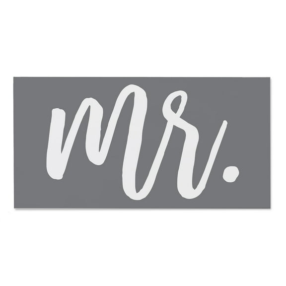 Personalization Mall Mr. & Mrs. Beach Towel, 30" x 60", Gray, Mr.