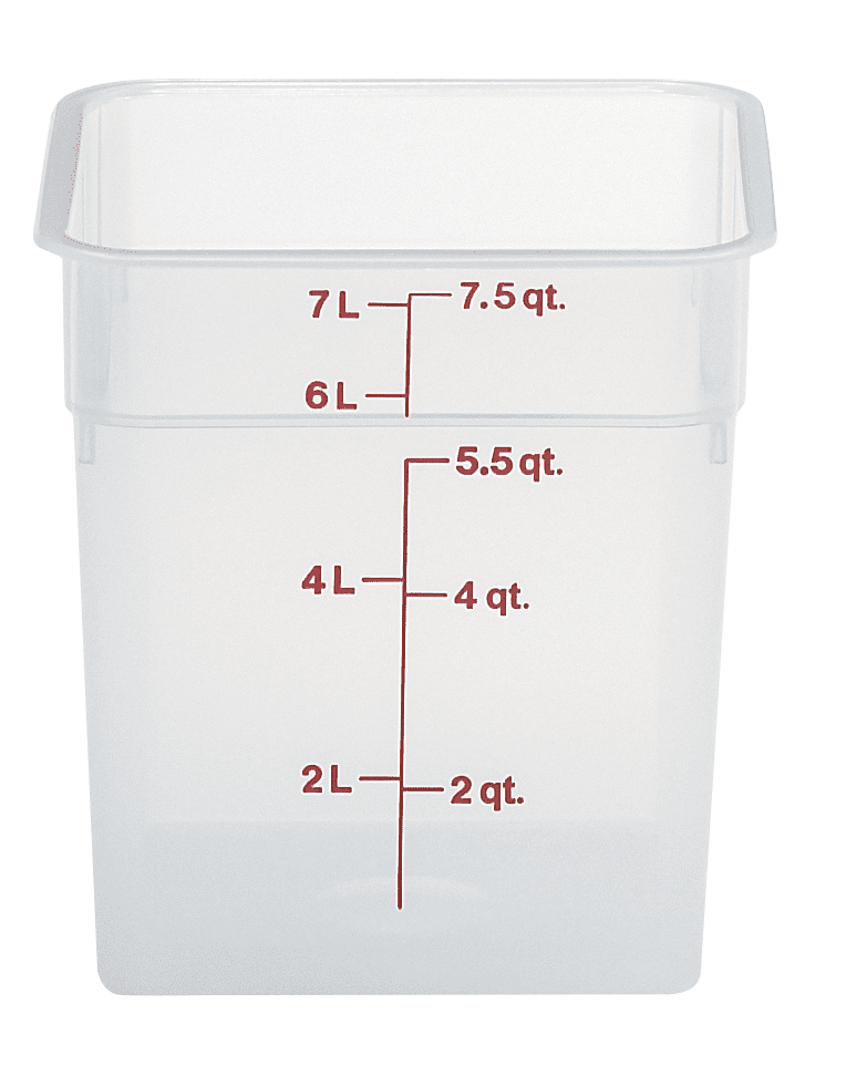 Cambro Translucent 8QT Square Food Container 8SFSPP190
