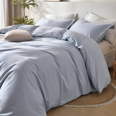 100% Brushed Cotton Duvet Cover King Size Soft Breathable Durable Bedding with Zipper Closure - 3 Pieces Plain Simple Duvet Cover Set,2 Pillow Shams,1 Duvet Cover(104"x90")