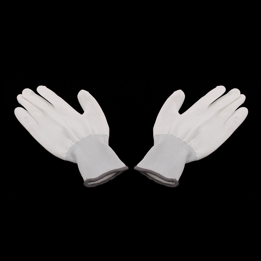 Pair 13 Needles Nylon Labor Protection Antistatic Nonslip Gloves Gray