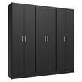 thumbnail image 1 of Madesa Kitchen Set 3 Pantry Storage Cabinet with 15 Utility Shelves 71"L Wooden Organization Unit for Kitchen - Black, 1 of 9