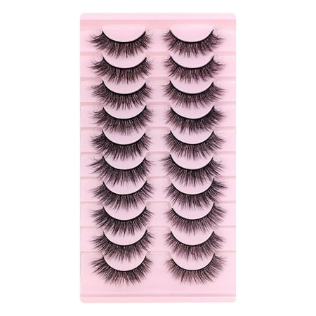 Herrnalise Puffy  Thick  Slender  Ultra-soft 3D Curling Multi-layer Three-dimensional False Eyelashes  10 Pairs Fake Eyelashes Natural Look Puffy  Thick  Slender  Ultra-soft 3D Curling Multi-layer Three-dimensional False Eyelashes  10 Pairs Features: Make your eyes look brighter  prettier and more attractive  suitable for parties and everyday use. Completely handmade  soft and comfortable.Can be used multiple times if used and disassembled properly. 20 false eyelashes  10 pairs  natural style  easy to use  comfortable to wear. Volumizing and thickening lashes makes them look more curly. Beautifully designed  easy to use  comfortable to wear  make your eyes look bright and attractive. Product Description: Product name:False Lashes Quantity: 10 pairs Shelf Life:3 Years Package Included： 1 x Boxed false eyelashes（10 pairs） Fake Eyelashes Natural  False Eyelashes for Beginners  Fake Eyelashes on Clearance  Fake Eyelashes Natural Look  Natural Looking Fake Eyelashes  False Eyelashes on Sale.