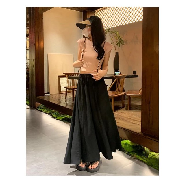 Culottes blancos para mujer, corte A, escote plisado, cintura alta, drapeado, pierna ancha