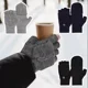 thumbnail image 5 of Guantes Tejidos Invierno Frio Dedos Descubiertos Para Hombre, 5 of 7