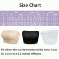 thumbnail image 2 of 3 Pieces Lace Bandeau Bra Tube Top Bra Stretchy Strapless Bandeau for Women Girls, M, 2 of 7