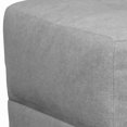 thumbnail image 3 of Benjara Wooden Fabric Upholstered Ottoman with Cushioned Tufted Seating, Gray, 3 of 3