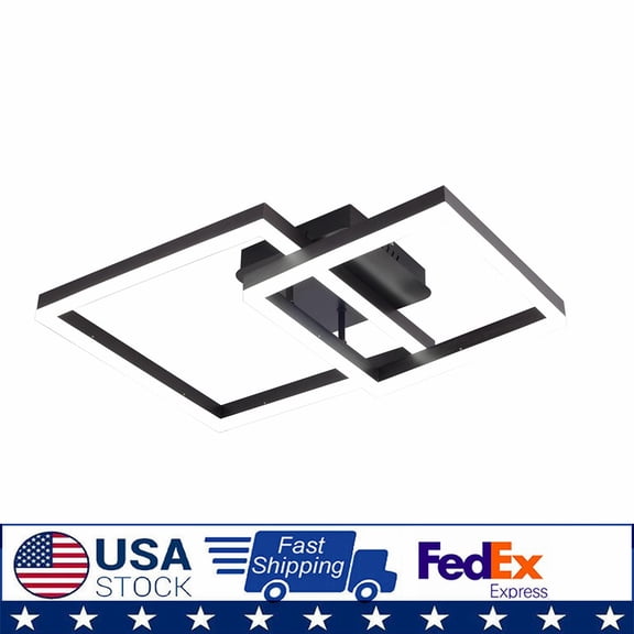 Modern LED Ceiling Light Dimmable Flush Mount Lamp Chandelier Living Room Remote