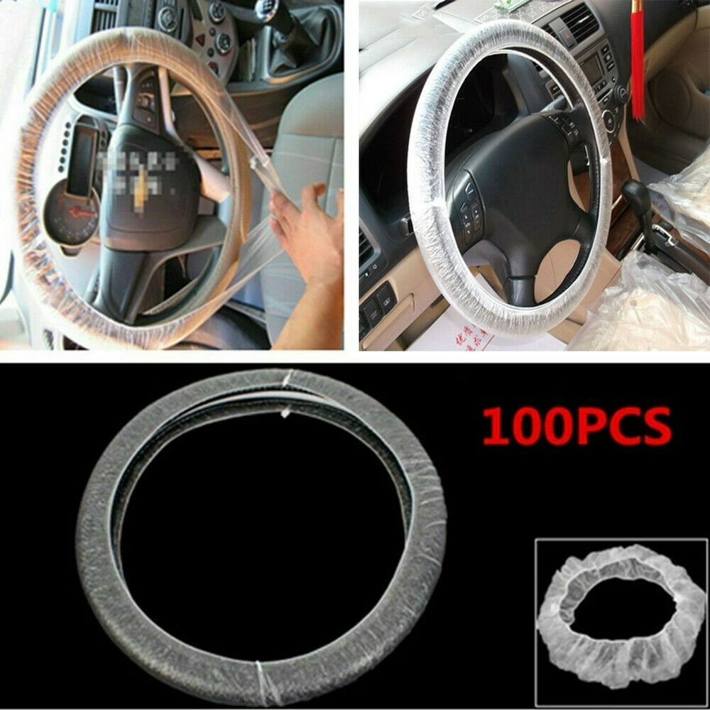 US STOCK Universal 100pcs Car Steering Wheel Cover For Disposable
