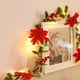 thumbnail image 1 of Adornos navideños, adornos navideños, regalos navideños, guirnalda de luces LED, ratán decorativo, hojas verdes azafrán, bayas de ratán, ratán navideño, decoración de ratán artificial para interiores,, 1 of 4