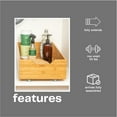 thumbnail image 5 of Household Essentials Glidez Bamboo and Steel Pull-Out/Slide-Out Storage Organizer for Under Cabinet Use - 1-Tier Design - Fits Standard Size Cabinet or Shelf, Natural, 5 of 10
