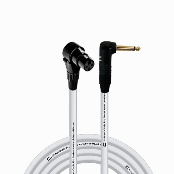 Coluber Cable Right Angle XLR Female to Right Angle 1/4" TS 3-Pin Connector