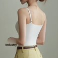 thumbnail image 4 of Chaleco con tirantes de seda helada sin costuras para mujer, ropa interior larga y fina con almohadilla para el pecho, parte de atrás bonita, capa Base alargada, prendas de vestir exteriores, 4 of 5