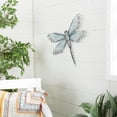 thumbnail image 2 of DecMode Eclectic Metal Turquoise Indoor/Outdoor Dragonfly Wall Décor, 25"W x 16"H, 2 of 8