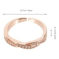 thumbnail image 2 of Abertura de anillo de circón anillo ajustable anillo simple joyería de anillo de moda para mujeres, 2 of 6