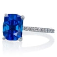 thumbnail image 2 of 1.25 Carat Cushion Cut Sapphire and Diamond Celebrity Engagement Ring on 10k White Gold, 2 of 3