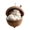thumbnail image 1 of Adornos de bellotas del bosque acogedor. Decoración colgante de animales en acrílico 2D para árbol de Navidad. Decoración para fiestas con temática del bosque y para el hogar., 1 of 7