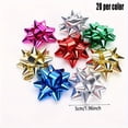 thumbnail image 2 of CHUANK 120pcs  Value Pack Christmas And Daily Gift Packaging Bows  6 Color Combinations  Star Colored Ribbon  Wedding Party Gifts 5cm/1.96 Inches  Presents Packaing  Gift Basket Decor  Bi, 2 of 4