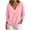 Pink, variant on Horkkom V Neck Sweatshirt Women Pullover Solid Color Oversized Sweatshirts Casual Loose Sweat Shirts L