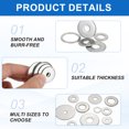thumbnail image 4 of 5 Pcs M19 304 Acier Inoxydable Rondelles Plates 19mm ID 34mm OD 2.5mm Épais, Argent, 4 of 6