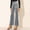 Grey, variant on Women's Solid Color Autumn And Winter Suede Belt Pocket Straight Leg Wide Leg Temperament Elegant Commuting Casual Pants Women's Lounge Pants Black M