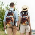 thumbnail image 4 of Fotbe Ferocious Dragon Fury Printed Canvas Daypack - Stylish and Durable Vintage Compact Backpack - Class, Work, Travel, or Laptop Bookbag,Organized Compartments-Small, 4 of 5
