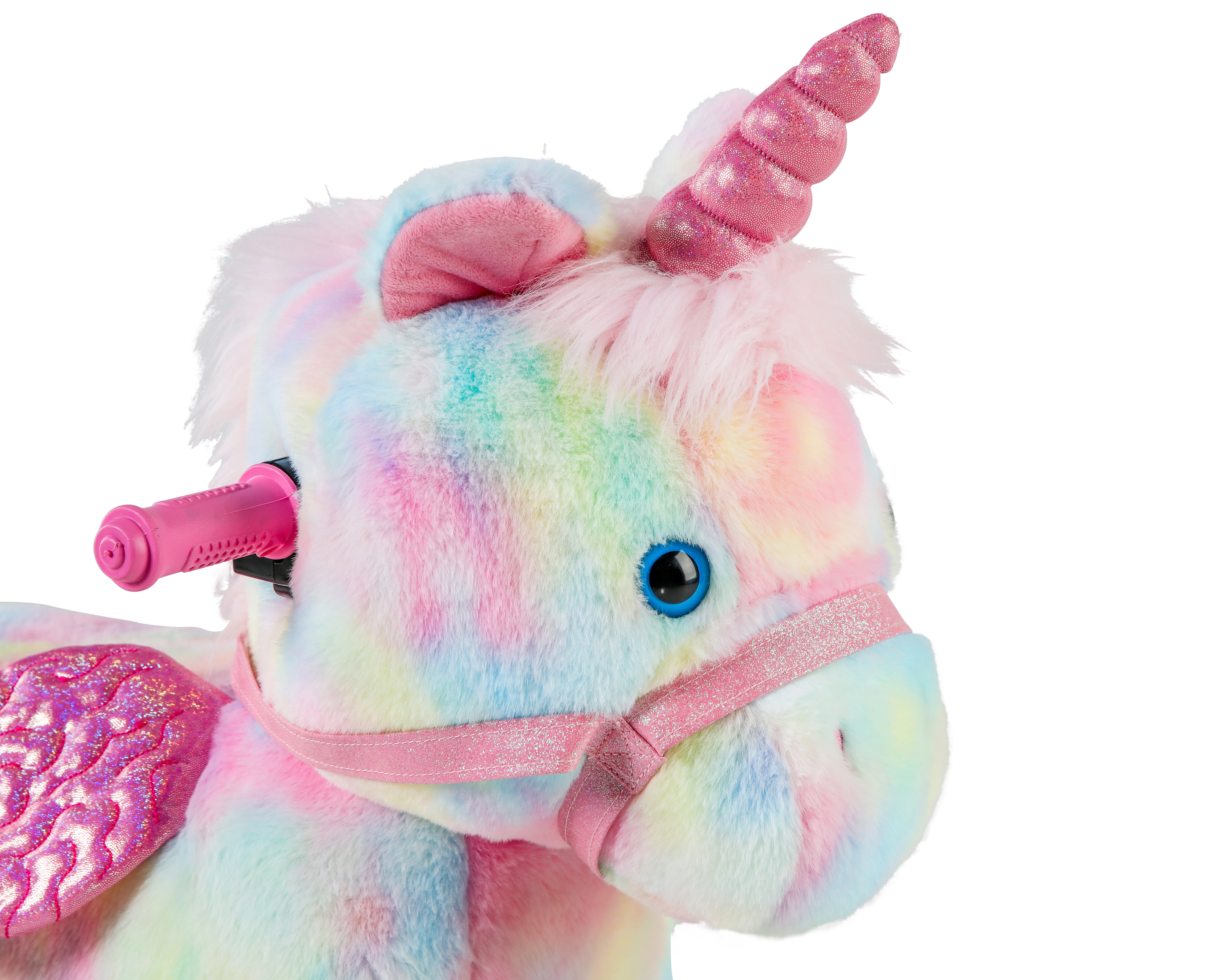 Dynacraft Unicorn 6V Plush Ride-On, Ages 18 Months-3 Years, With Pink Castle Tent, 1 Count