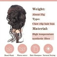 thumbnail image 3 of Messy Bun Hair Piece Claw Clip Messy Bun Hair Bun Wavy Curly Hair Bun Long Beard Bun Hair Synthetic Tousled Updo Hair Extensions Scrunchie Hairpiece for Women(cold brown), 3 of 5