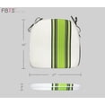 thumbnail image 3 of FBTS Prime 16x17 inch All-Weather Green Stripe Outdoor Seat Pads, Pack of 2, 3 of 7