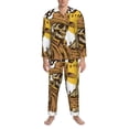 thumbnail image 3 of Fotbe Skull Cowboy Pattern Long Sleeve Pajama Set for Men,Sleepwear Set,2-piece Loungewear Set,Soft PJs Comfy Nightwear with Pockets-Small, 3 of 7