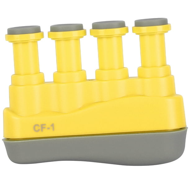 Fortalecedor de dedos, gatillo de entrenamiento, ejercitador de agarre de mano, entrenador ergonómico de silicona para guitarra, amarillo
