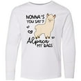 thumbnail image 3 of Inktastic Nonna's You Say Alpaca My Bags Long Sleeve Youth T-Shirt, 3 of 5