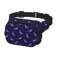 thumbnail image 2 of Kuqiui Eggplant Print Fanny Packs for Women Cross Body Waist Bag Fashionable Fanny Pack Designer Workout Hiking Waist Pack Running Travel Gym, 2 of 8